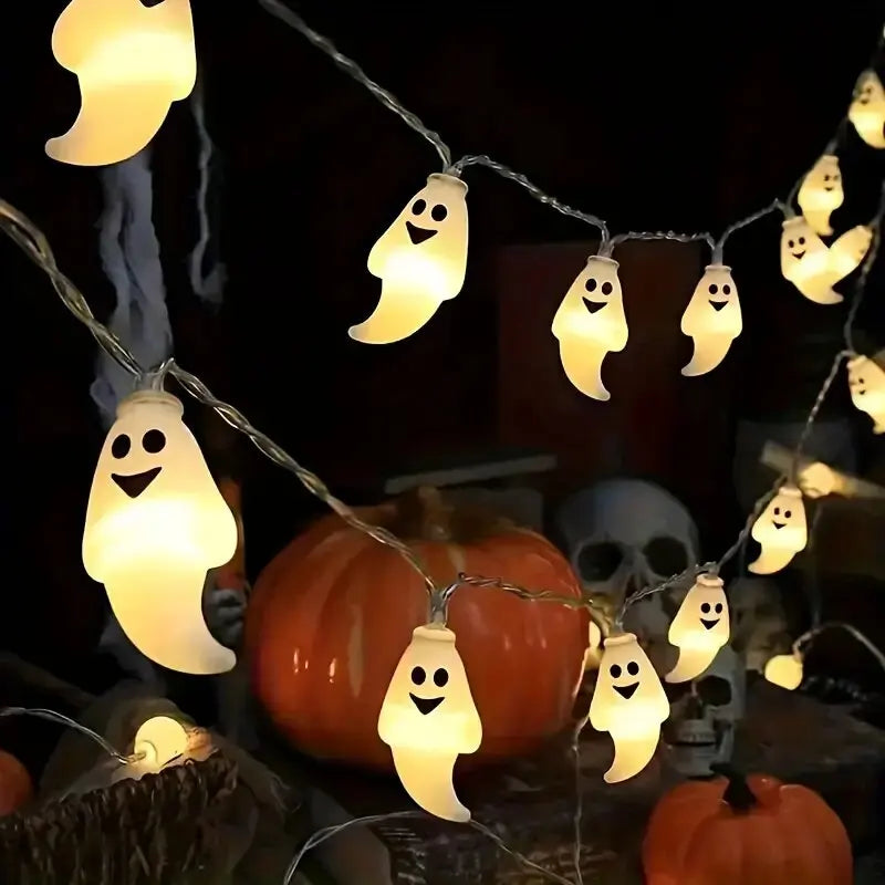 LED Halloween String Lights Battery Powered Decoration Lamp Indoor Outdoor Atmosphere Ghost Lights For Home Party Festival Decor - Fabs things
