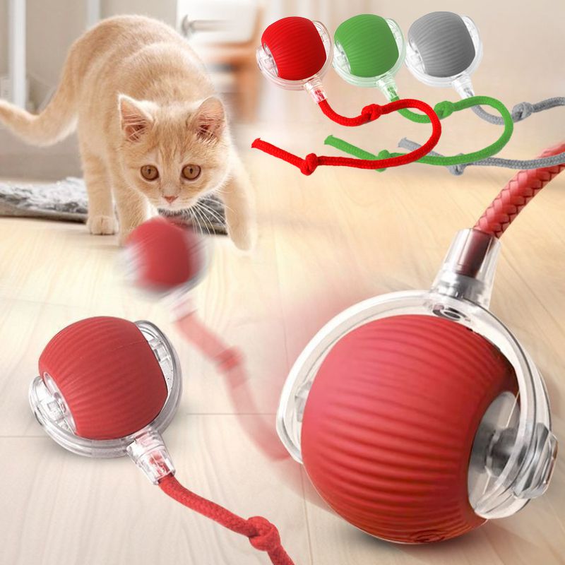 Cat Interactive Ball Toys Automatic Rolling Ball For Kitten Rechargeable Smart Pet Electric Toys With Teaser Sensor Cat Ball Toy - Fabs things