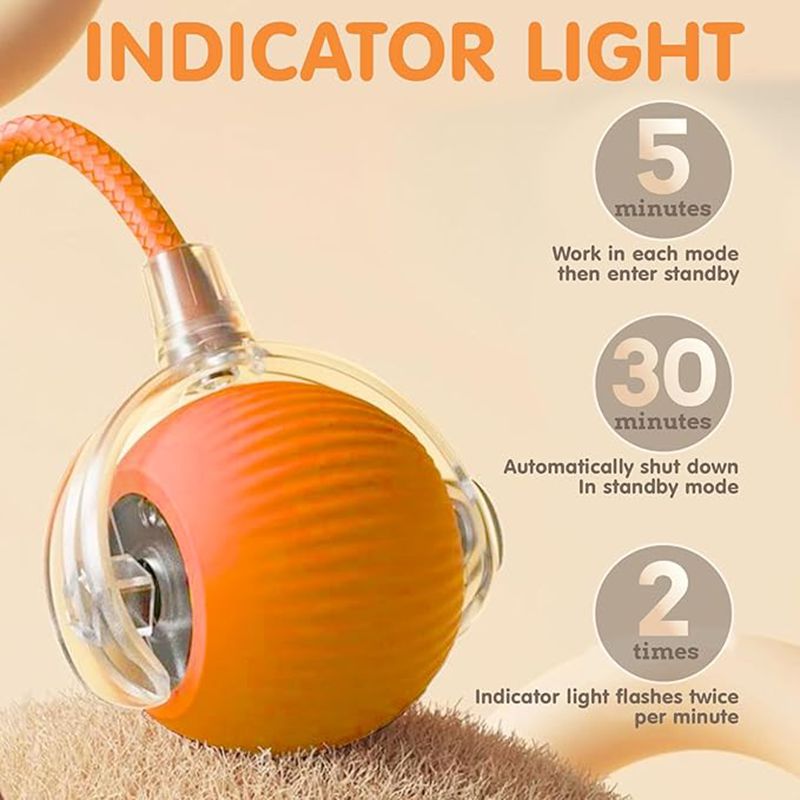 Cat Interactive Ball Toys Automatic Rolling Ball For Kitten Rechargeable Smart Pet Electric Toys With Teaser Sensor Cat Ball Toy - Fabs things