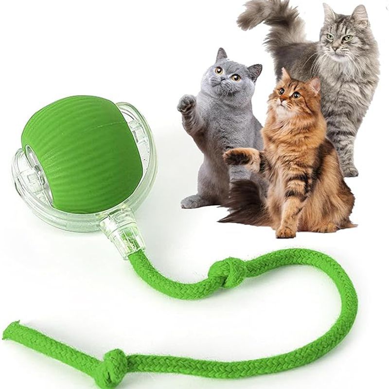 Cat Interactive Ball Toys Automatic Rolling Ball For Kitten Rechargeable Smart Pet Electric Toys With Teaser Sensor Cat Ball Toy - Fabs things