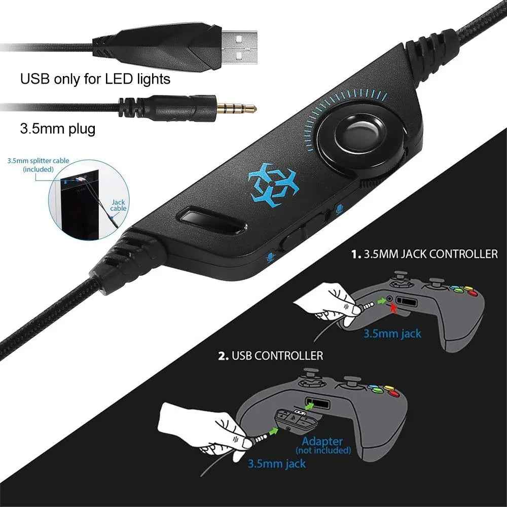 Dragon Stereo LED Gaming Headset with Microphone - Fabs things