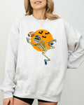 American Football Skeleton Spooky Witch Meme Halloween Costume Design Sweatshirt - Fabs things