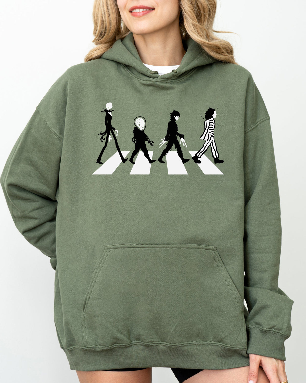 Burton Road Skeleton Ghost Spooky Witch Aesthetic Halloween Meme Costume Edition Hoodie - Fabs things