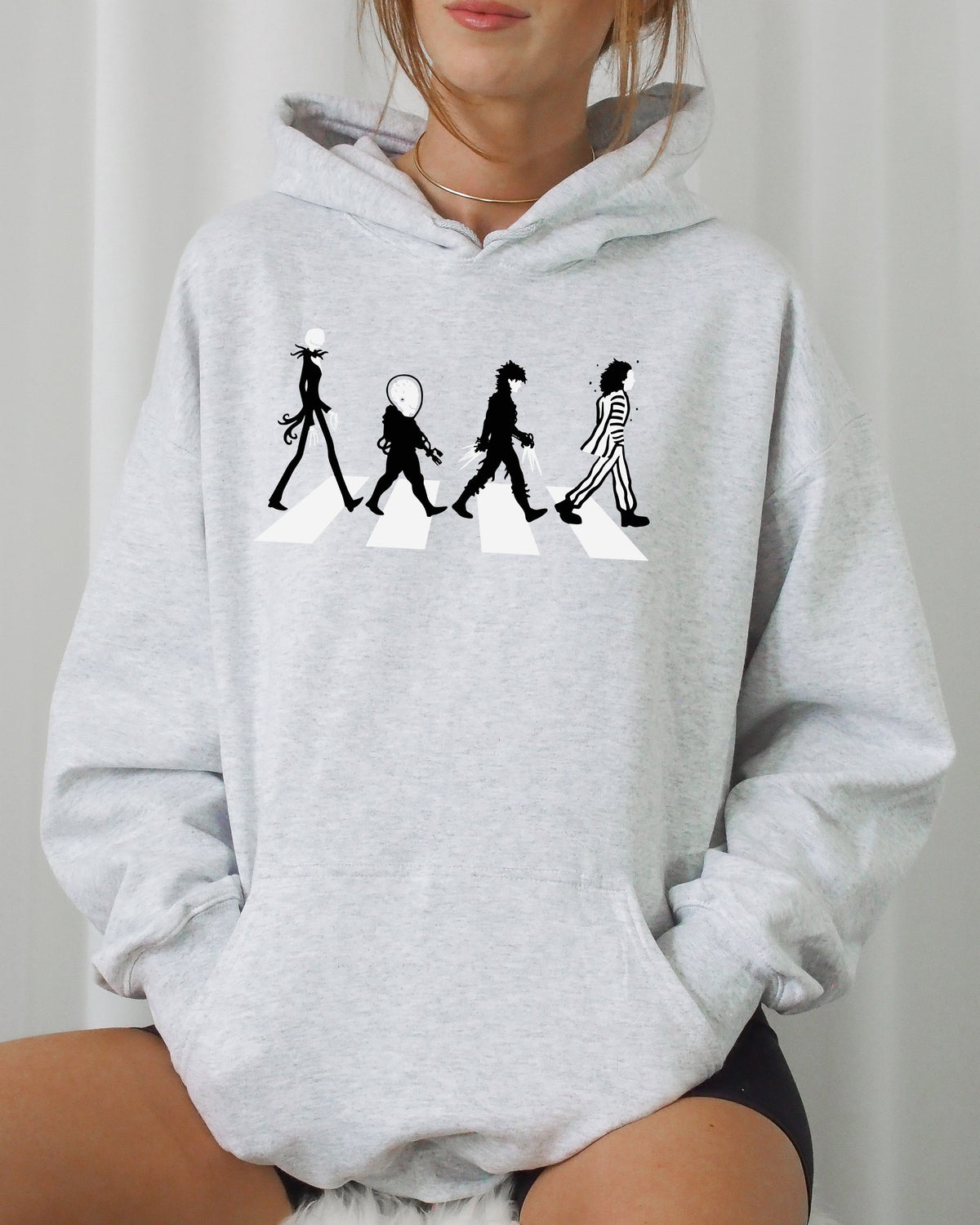 Burton Road Skeleton Ghost Spooky Witch Aesthetic Halloween Meme Costume Edition Hoodie - Fabs things