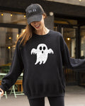 Spooky Ghost Skeleton Witch Skull Spooky Aesthetic Meme Halloween Costume Sweatshirt - Fabs things