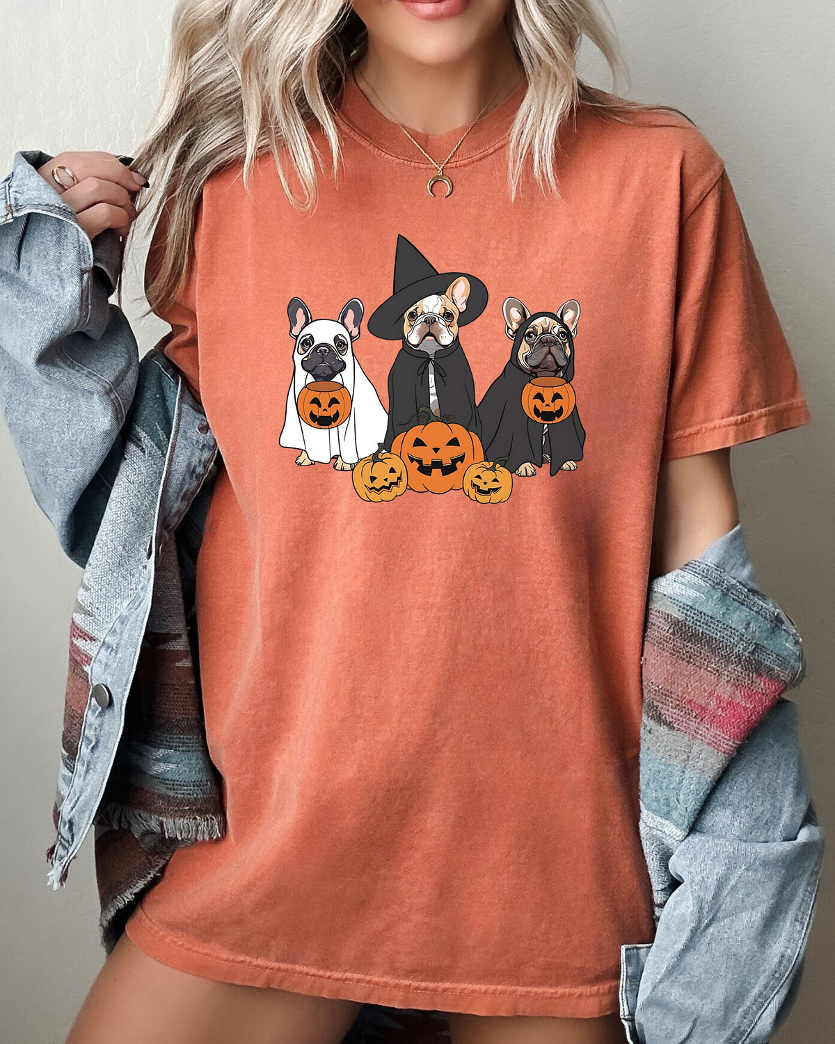 Ghost Dogs Skeleton Halloween Meme Witch Pumpkin Spooky Costume Comfort Colors Tee - Fabs things