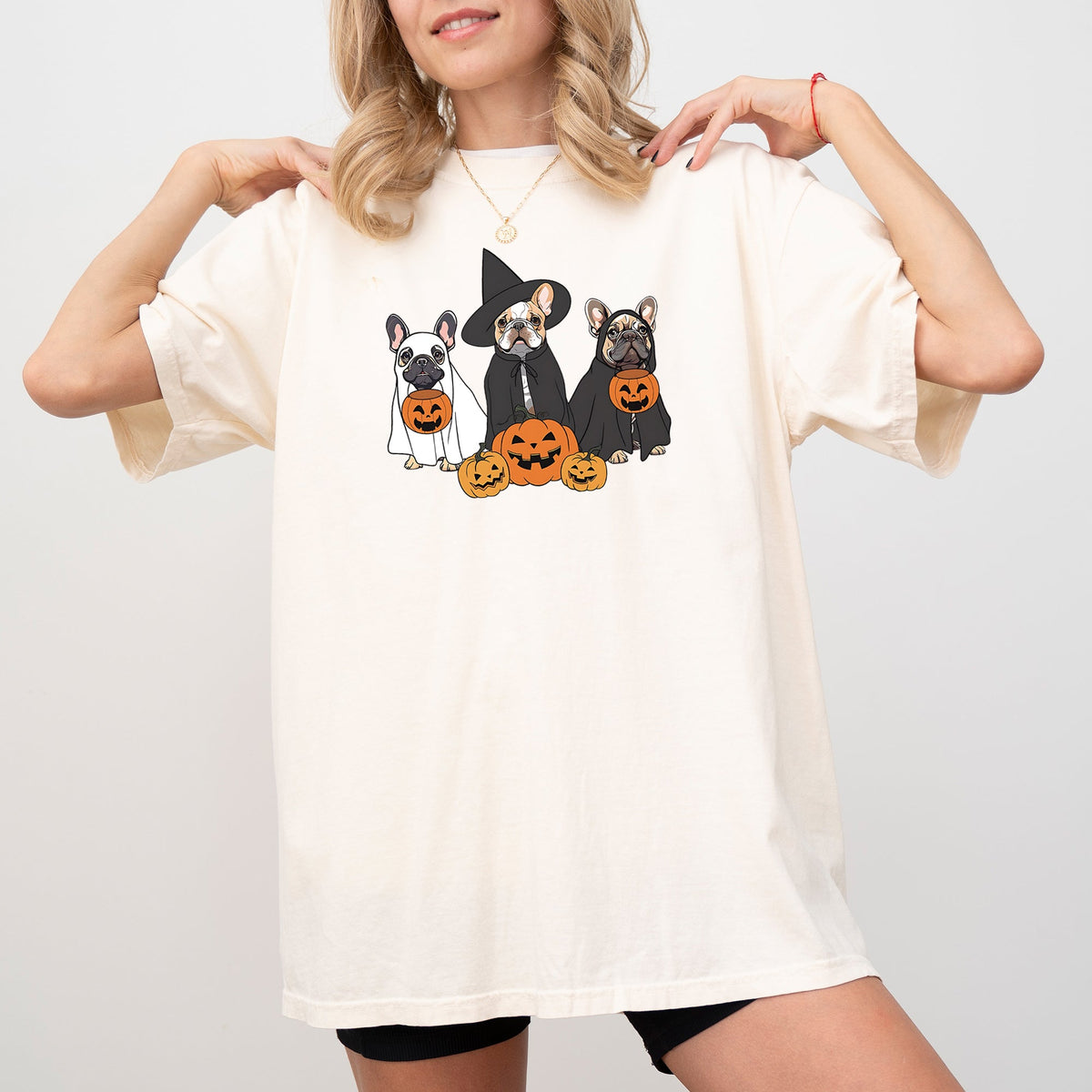 Ghost Dogs Skeleton Halloween Meme Witch Pumpkin Spooky Costume Comfort Colors Tee - Fabs things