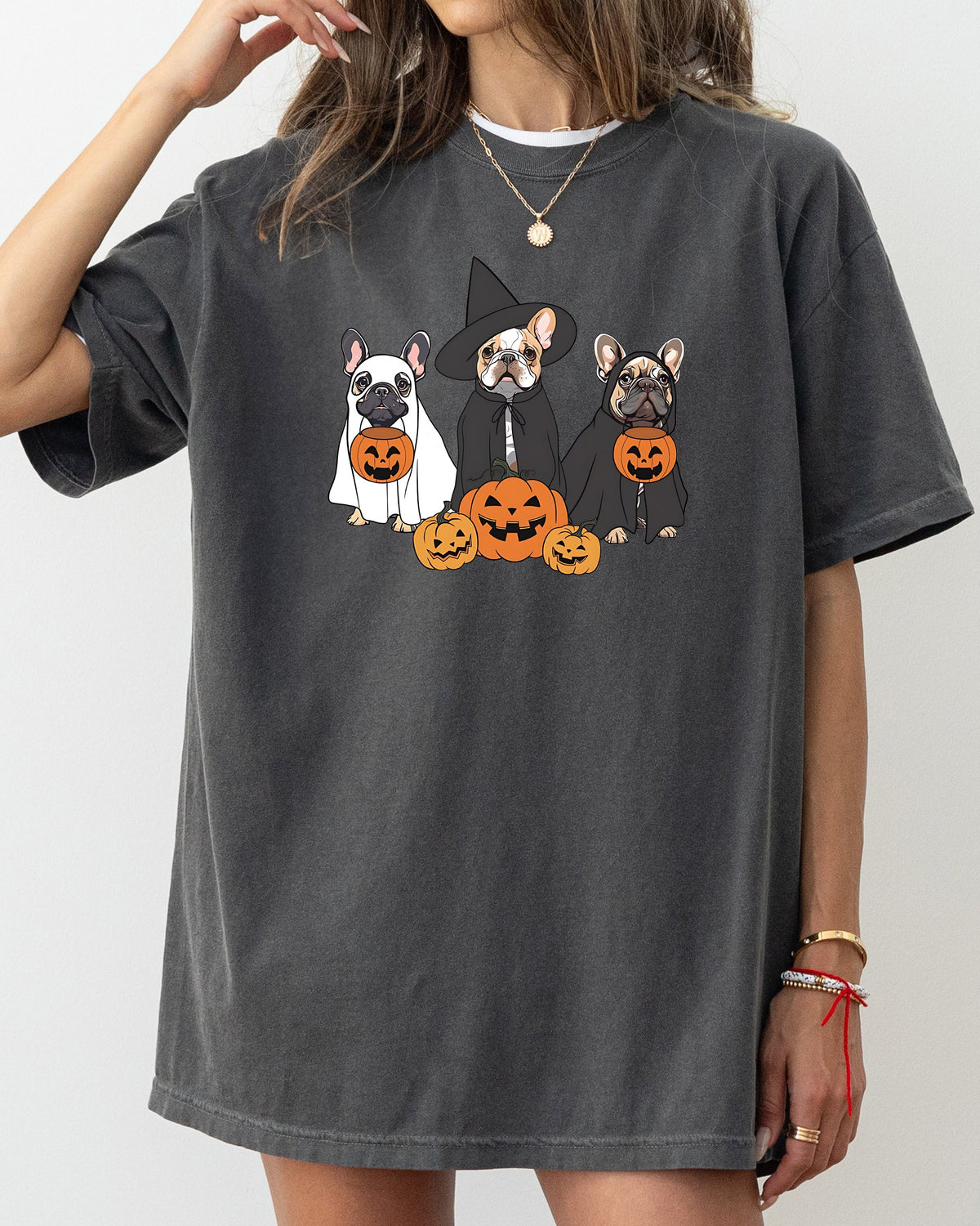 Ghost Dogs Skeleton Halloween Meme Witch Pumpkin Spooky Costume Comfort Colors Tee - Fabs things