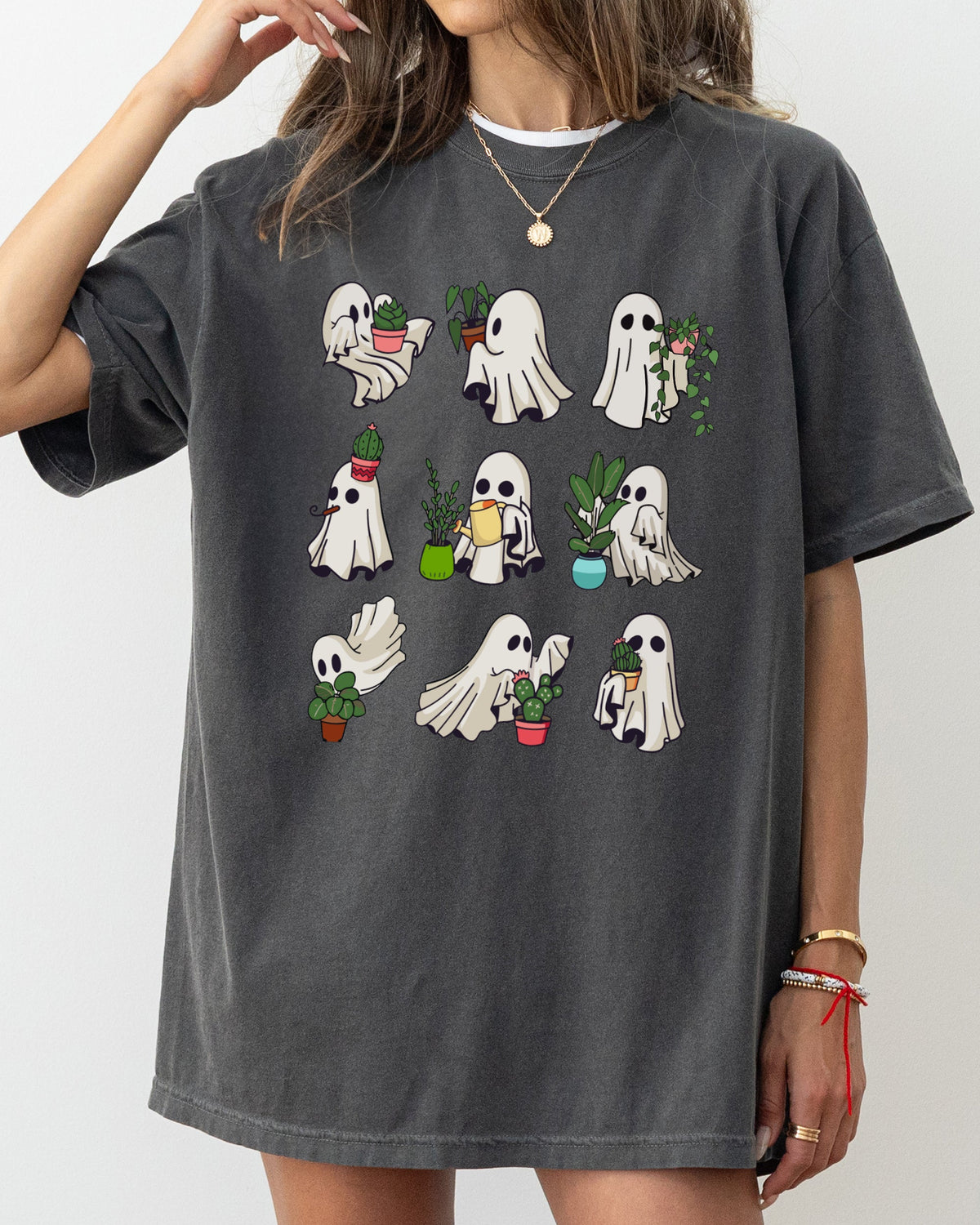 Mini Ghosts Plant Lover Skeleton Coffin Pumpkin Spooky Witch Meme Halloween Costume Comfort Colors Tee - Fabs things