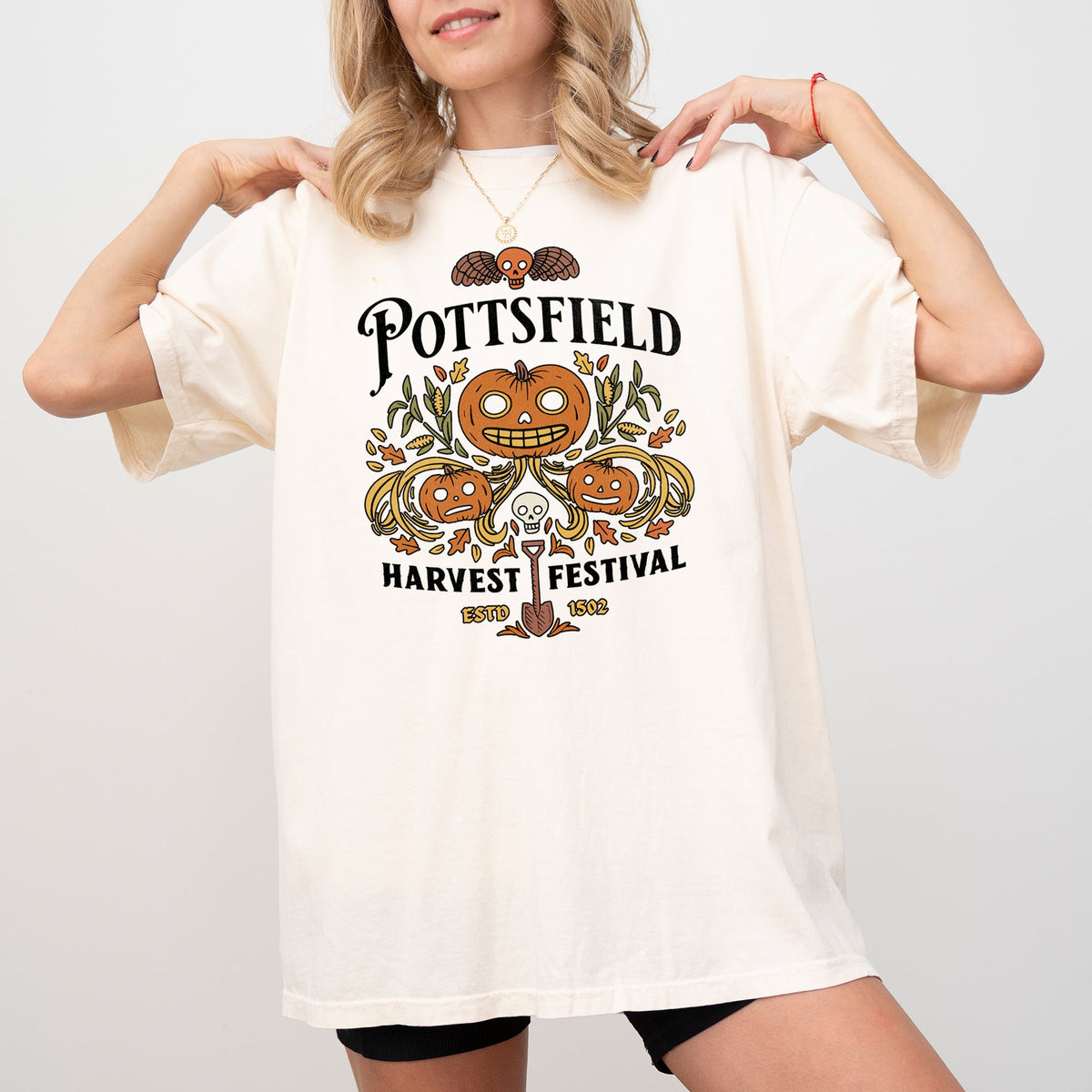 Pottsfield Harvest Festival Spooky Witch Halloween Meme Costume Comfort Colors Tee - Fabs things