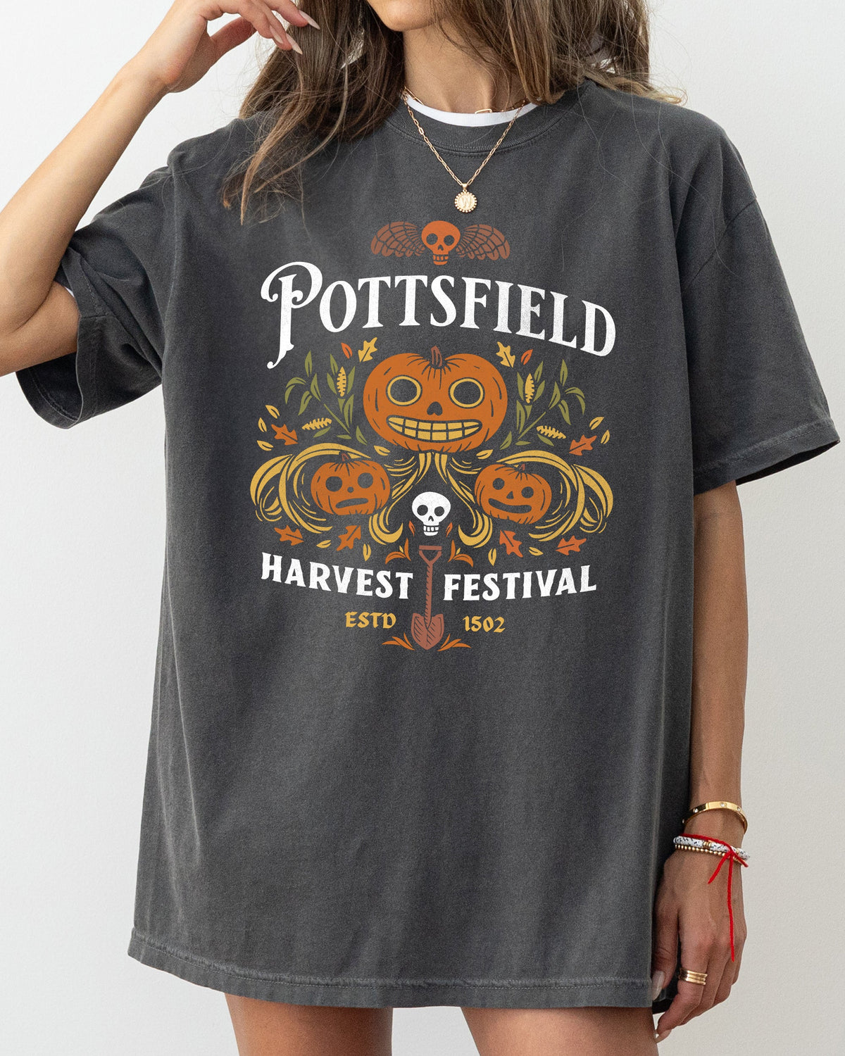 Pottsfield Harvest Festival Spooky Witch Halloween Meme Costume Comfort Colors Tee - Fabs things