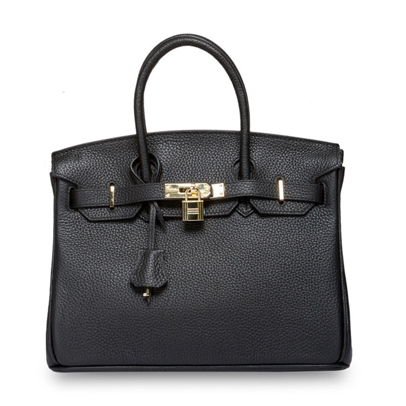 Women's First Layer Cowhide Genuine Leather Portable Handbags - Fabs things