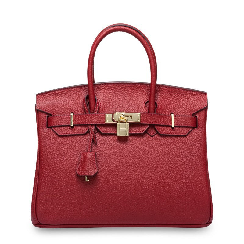 Women's First Layer Cowhide Genuine Leather Portable Handbags - Fabs things