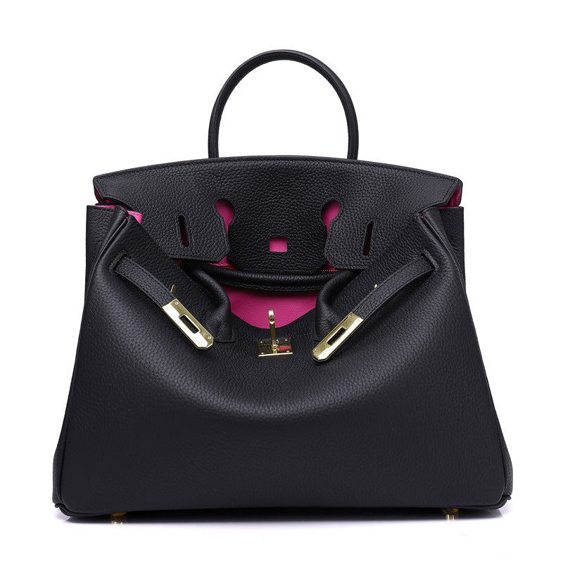 Women's First Layer Cowhide Genuine Leather Portable Handbags - Fabs things