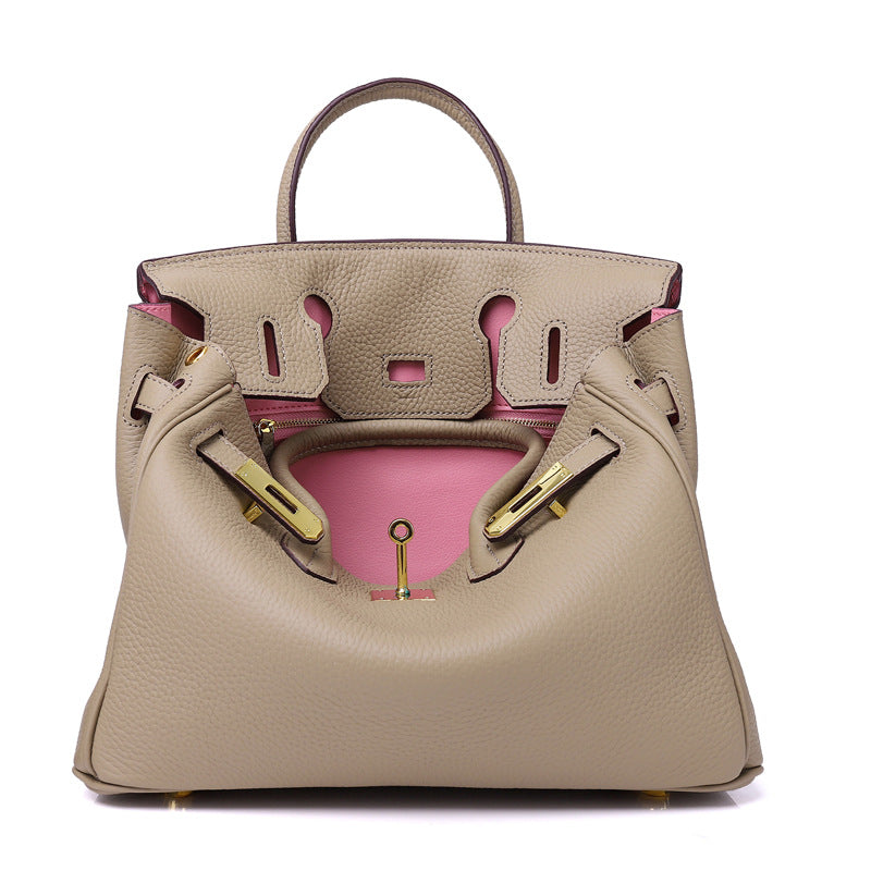 Women's First Layer Cowhide Genuine Leather Portable Handbags - Fabs things
