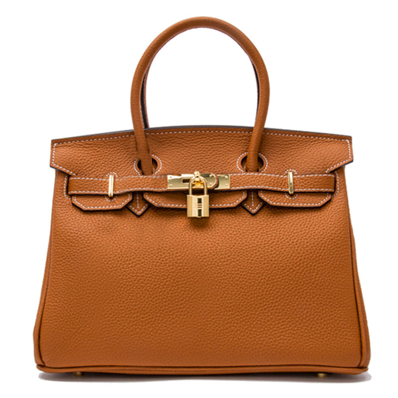 Women's First Layer Cowhide Genuine Leather Portable Handbags - Fabs things