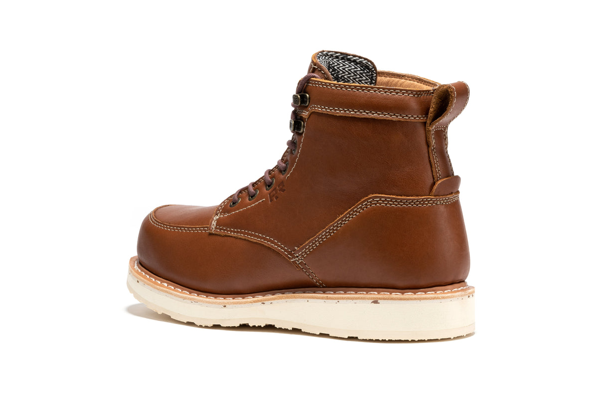 ROCKROOSTER Edgewood Men's 6 Inch Black Steel Toe Wedge Work Boots SAP610BK - Fabs things