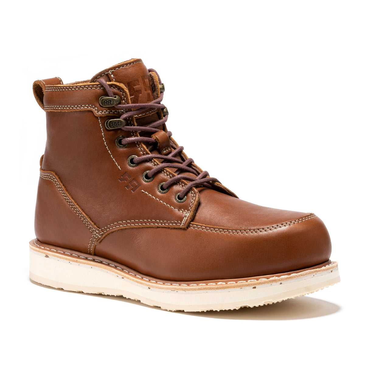 ROCKROOSTER Edgewood Men's 6 Inch Black Steel Toe Wedge Work Boots SAP610BK - Fabs things
