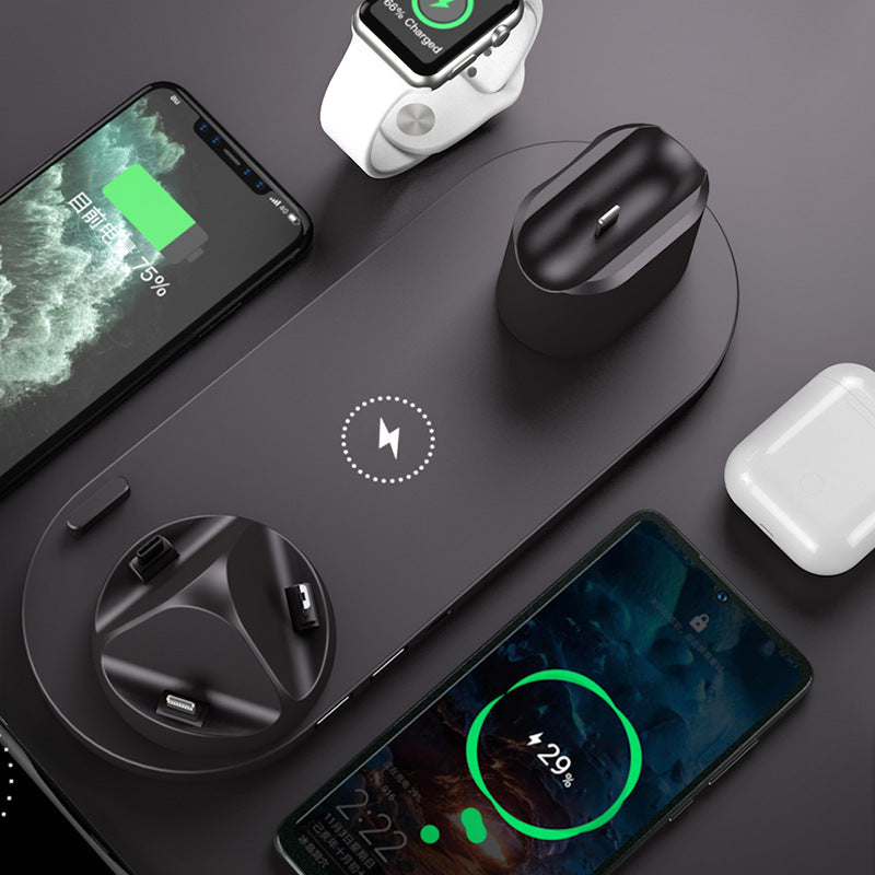 Wireless Charger For IPhone Fast Charger For Phone Fast Charging Pad For Phone Watch 6 In 1 Charging Dock Station - Fabs things