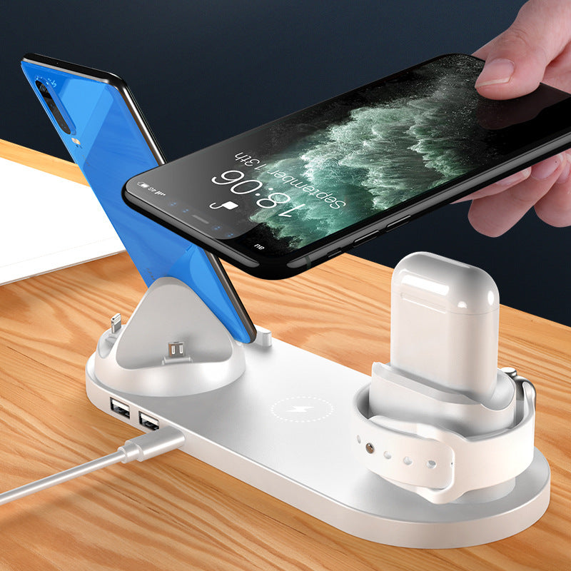Wireless Charger For IPhone Fast Charger For Phone Fast Charging Pad For Phone Watch 6 In 1 Charging Dock Station - Fabs things