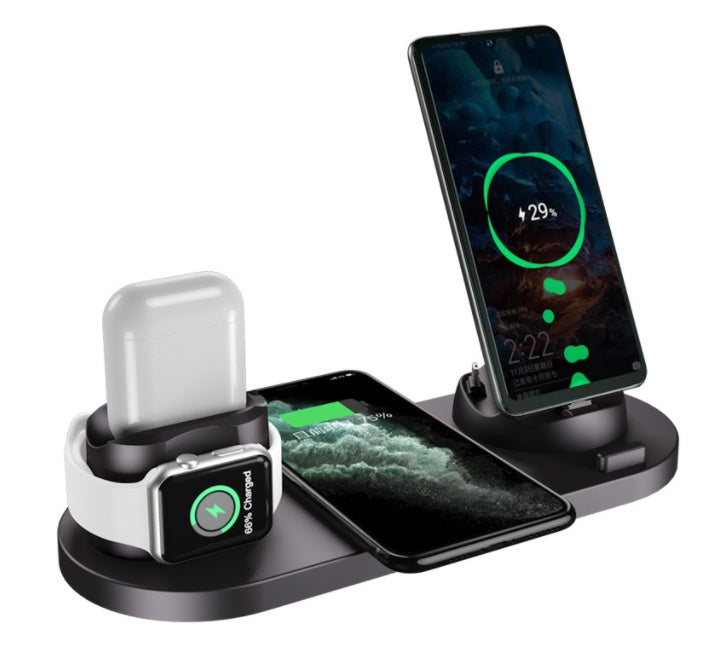 Wireless Charger For IPhone Fast Charger For Phone Fast Charging Pad For Phone Watch 6 In 1 Charging Dock Station - Fabs things