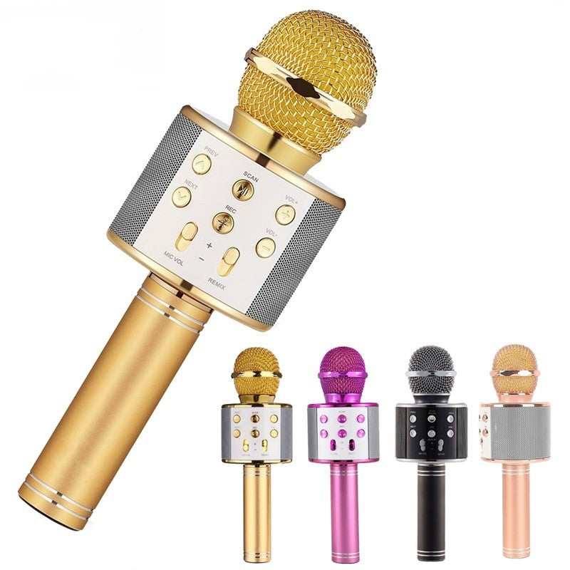 Wireless Microphone Portable Bluetooth Mini Home Ktv For Music Playing Singing Speaker Player - Fabs things