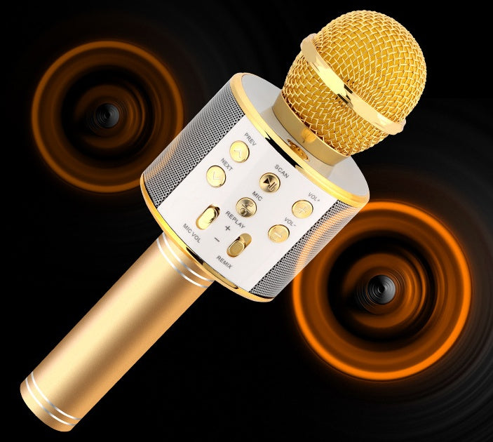 Wireless Microphone Portable Bluetooth Mini Home Ktv For Music Playing Singing Speaker Player - Fabs things