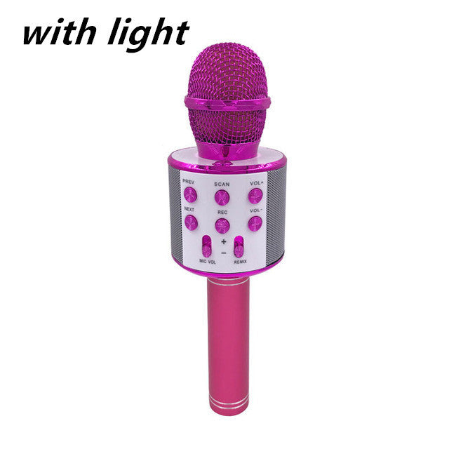 Wireless Microphone Portable Bluetooth Mini Home Ktv For Music Playing Singing Speaker Player - Fabs things