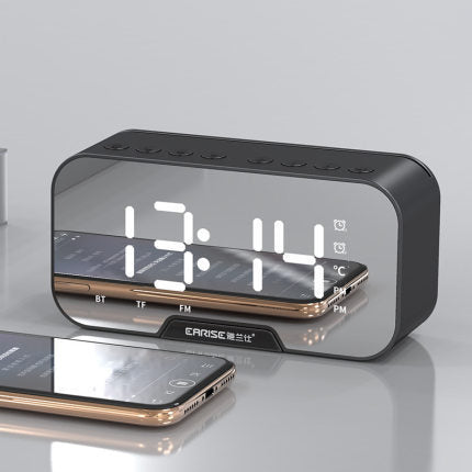 Alarm Clock Clock Wireless Bluetooth Speaker Mini Home Outdoor Card Subwoofer Computer Audio - Fabs things