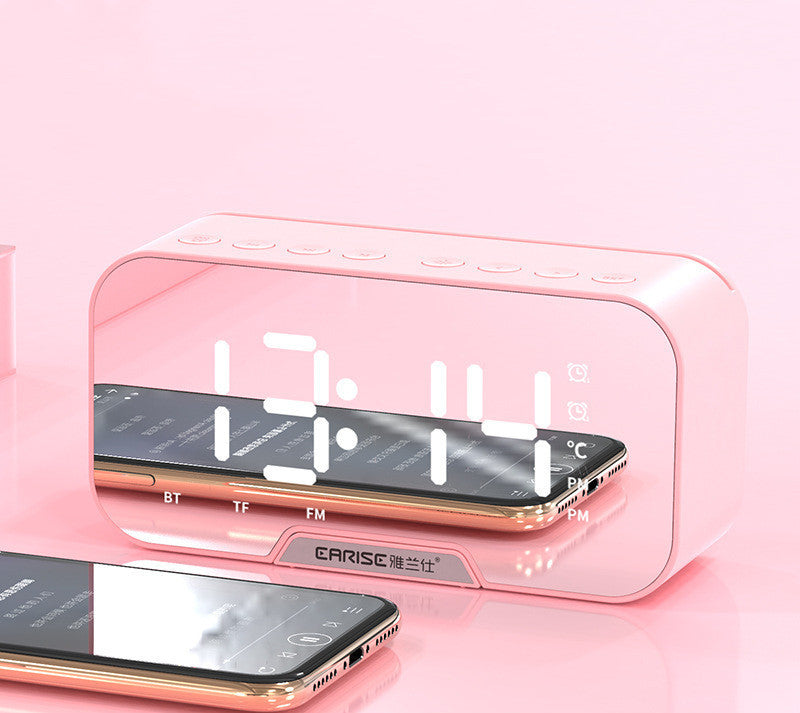 Alarm Clock Clock Wireless Bluetooth Speaker Mini Home Outdoor Card Subwoofer Computer Audio - Fabs things