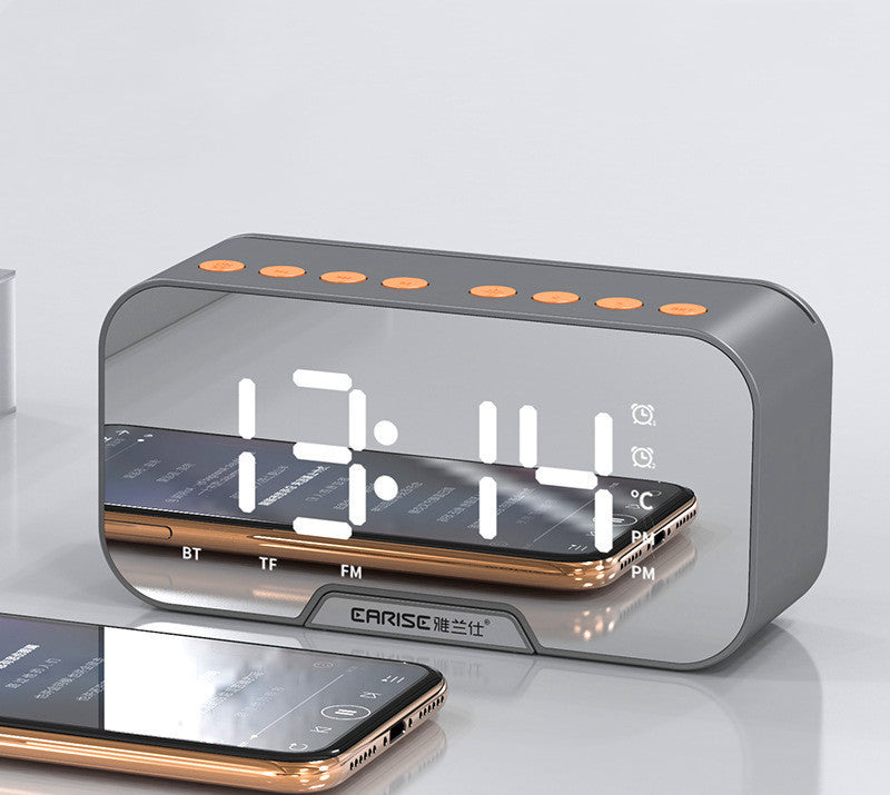Alarm Clock Clock Wireless Bluetooth Speaker Mini Home Outdoor Card Subwoofer Computer Audio - Fabs things