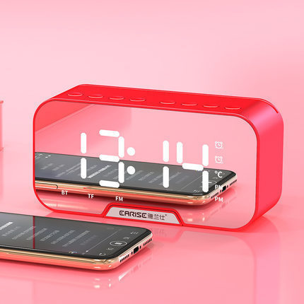 Alarm Clock Clock Wireless Bluetooth Speaker Mini Home Outdoor Card Subwoofer Computer Audio - Fabs things
