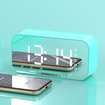 Alarm Clock Clock Wireless Bluetooth Speaker Mini Home Outdoor Card Subwoofer Computer Audio - Fabs things