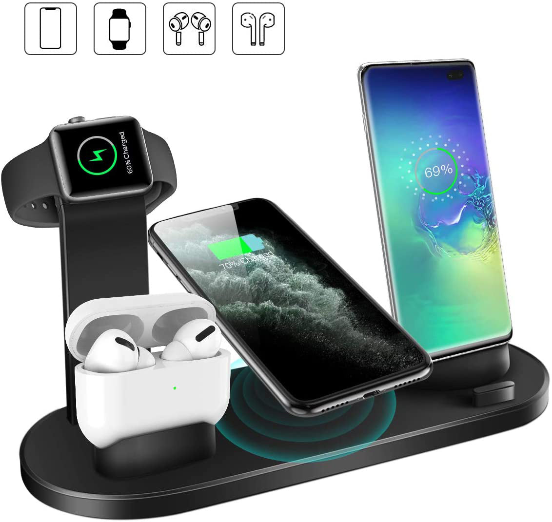 Wireless Charger 4 In 1 Charging Station For AppleIWatch Series 8 7 I-Phone 15 14 13 12 Pro Airpods Pro 3 2 Charging Stand Dock - Fabs things