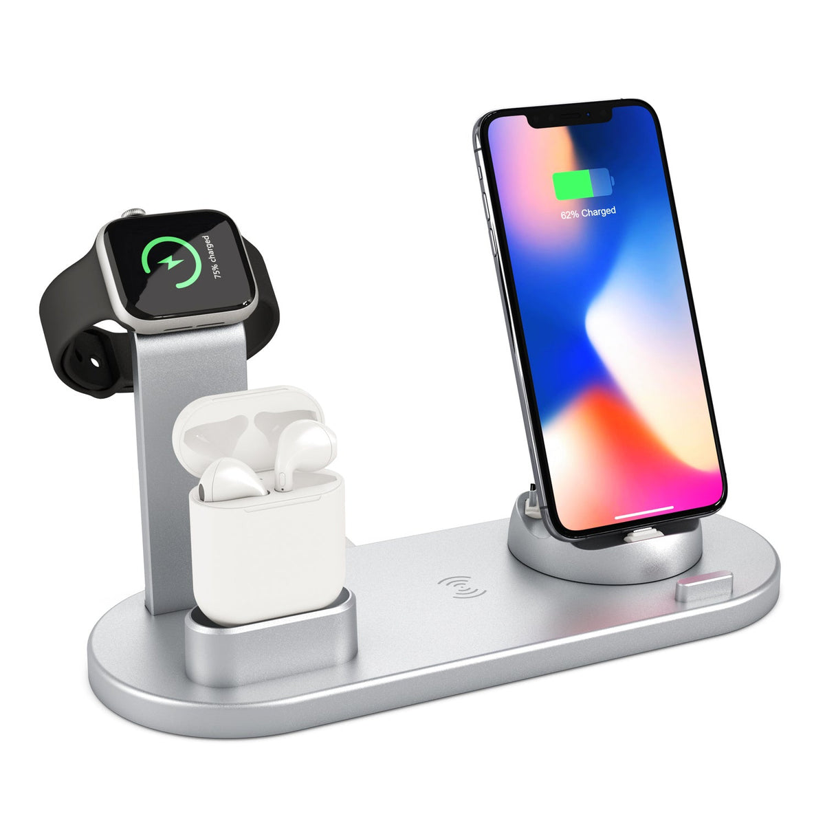 Wireless Charger 4 In 1 Charging Station For AppleIWatch Series 8 7 I-Phone 15 14 13 12 Pro Airpods Pro 3 2 Charging Stand Dock - Fabs things