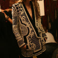 V-neck Long-sleeved Suit Blouse With Bubble Print Women's Clothing - Fabs things