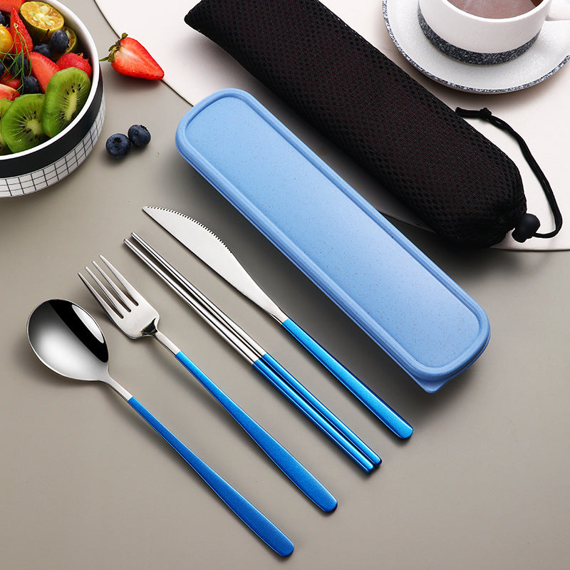 304 Stainless Steel Gold Cutlery Set With Case - Fabs things
