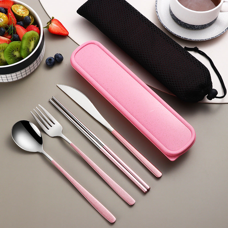 304 Stainless Steel Gold Cutlery Set With Case - Fabs things