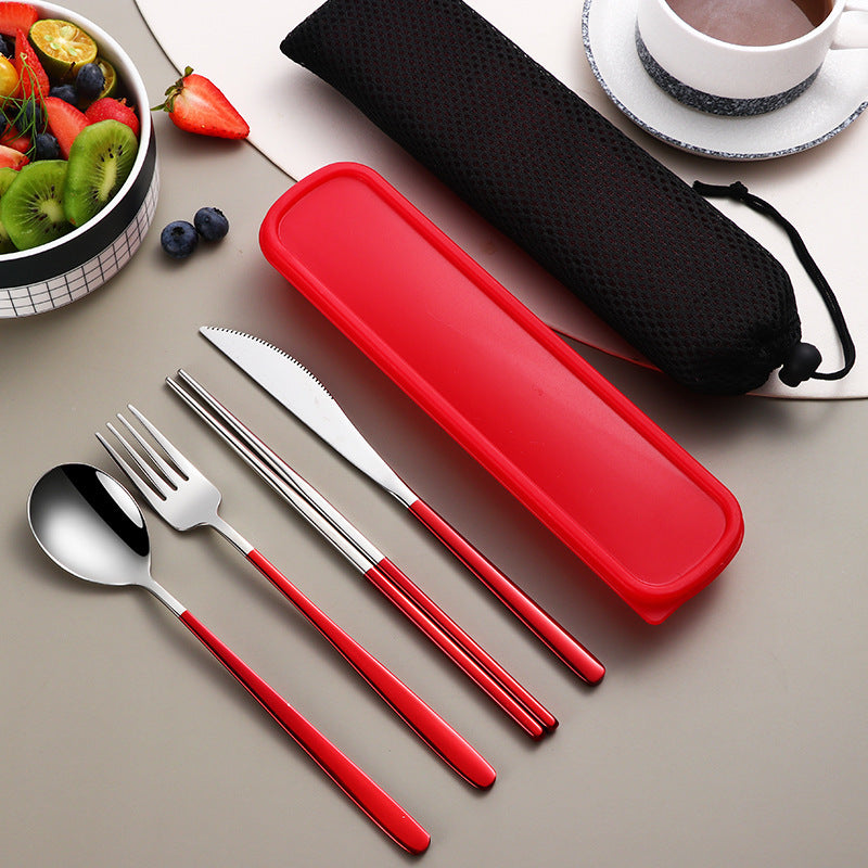 304 Stainless Steel Gold Cutlery Set With Case - Fabs things