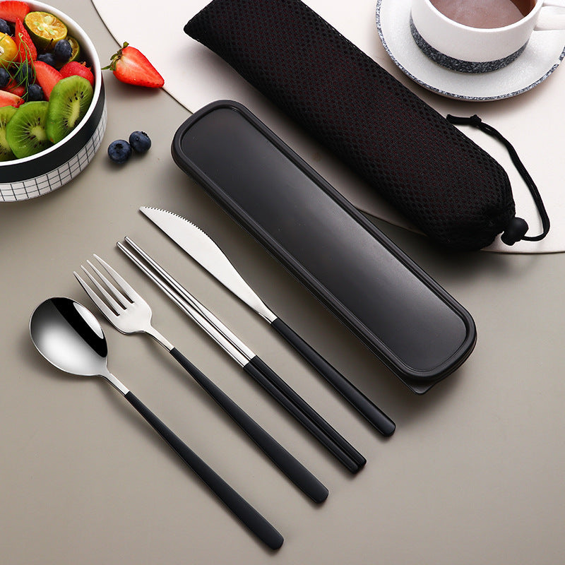 304 Stainless Steel Gold Cutlery Set With Case - Fabs things