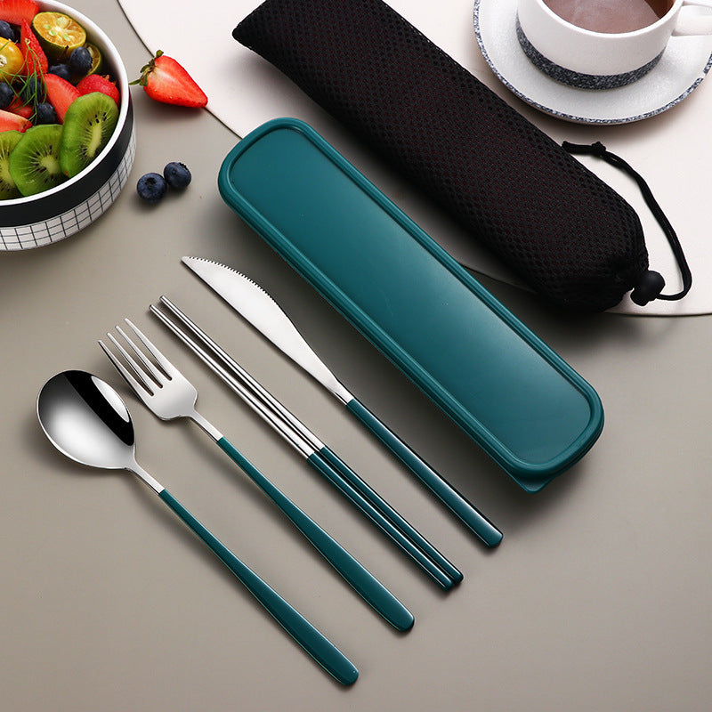 304 Stainless Steel Gold Cutlery Set With Case - Fabs things