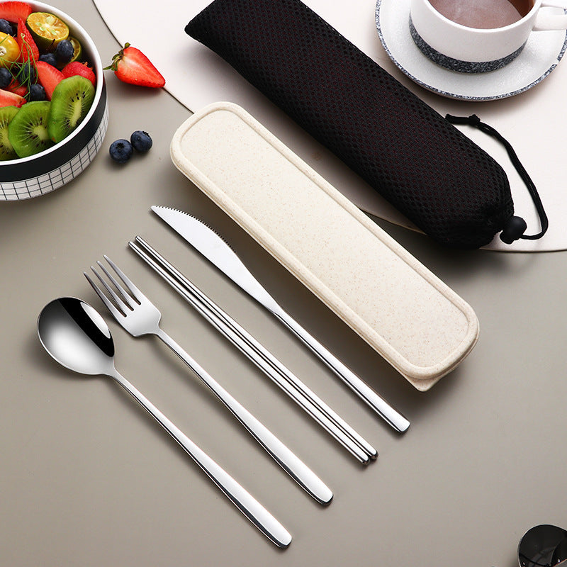 304 Stainless Steel Gold Cutlery Set With Case - Fabs things