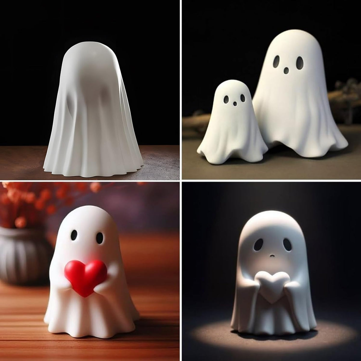 Halloween Ghost Figurine - Spooky Resin Ghost Statue, Cute Ghost Decor for Halloween Decorations, Porch and Indoor Spooky Home Decor (Ghost (1 Figurine)) - Fabs things
