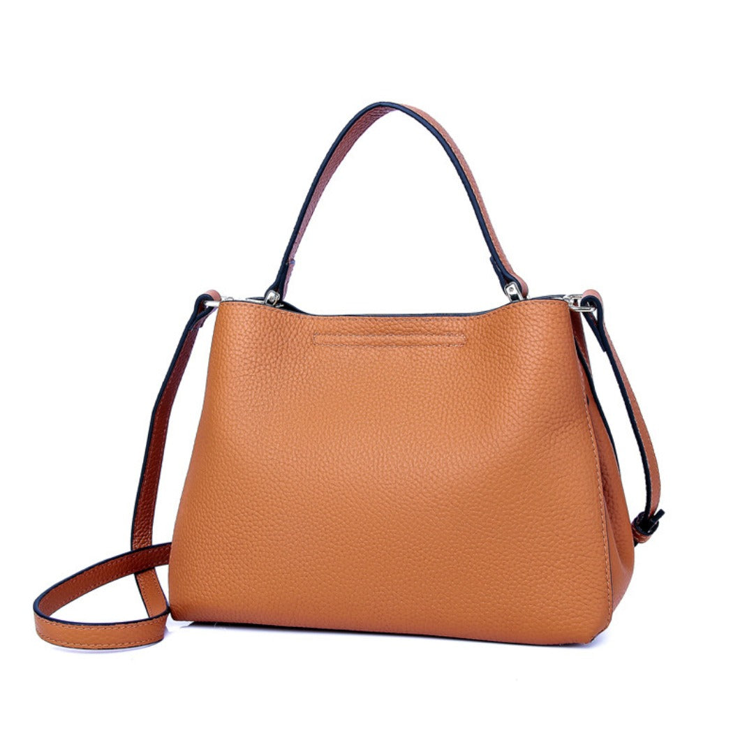 Elegant Genuine Leather Handbag - Fashionable Casual Leather Tote Purse & Shoulder Crossbody Bag for Women - Fabs things