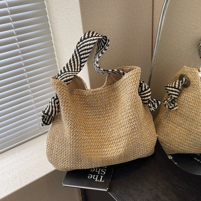 Large Woven Straw Tote – Women’s Beach Shoulder Bag, Vacation Handbag & Crossbody Purse - Fabs things