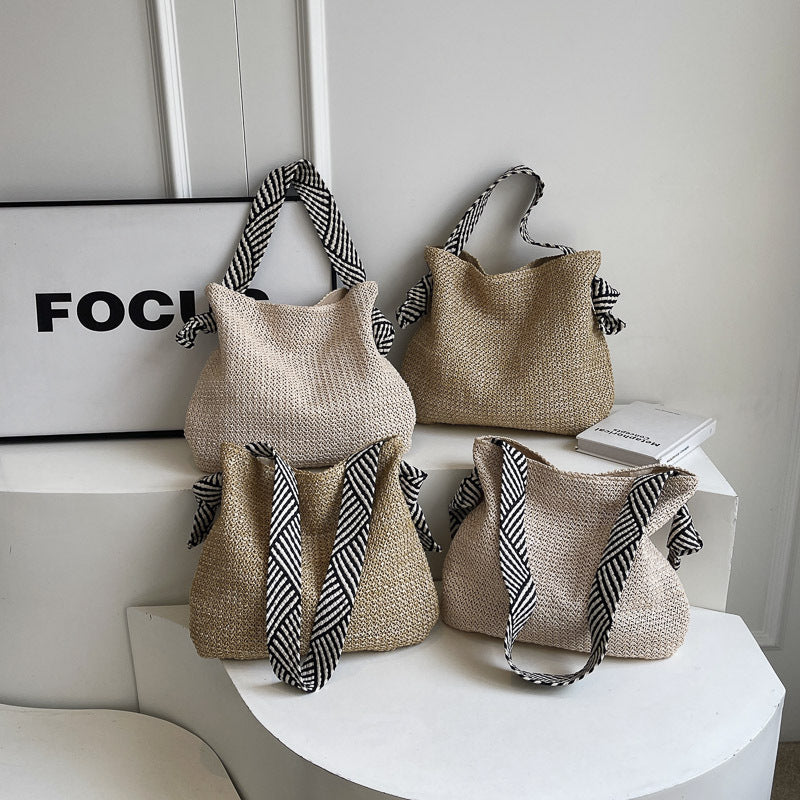 Large Woven Straw Tote – Women’s Beach Shoulder Bag, Vacation Handbag & Crossbody Purse - Fabs things