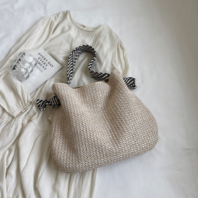 Large Woven Straw Tote – Women’s Beach Shoulder Bag, Vacation Handbag & Crossbody Purse - Fabs things