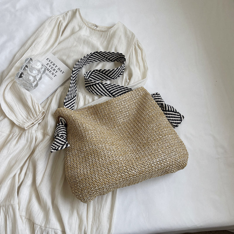 Large Woven Straw Tote – Women’s Beach Shoulder Bag, Vacation Handbag & Crossbody Purse - Fabs things