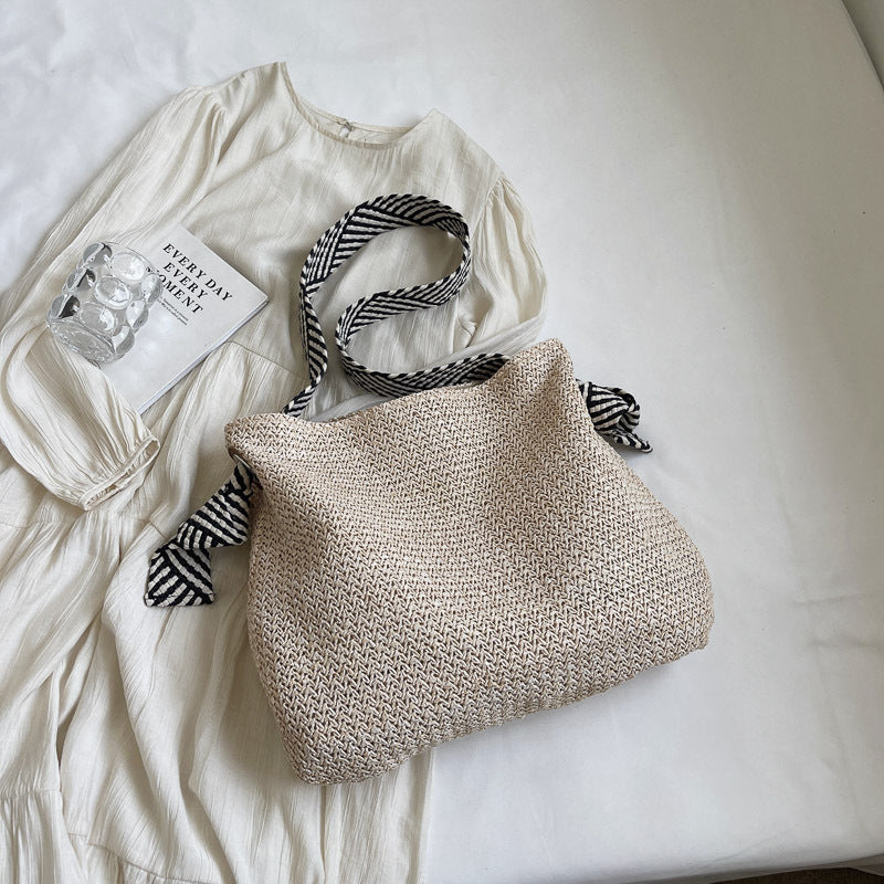 Large Woven Straw Tote – Women’s Beach Shoulder Bag, Vacation Handbag & Crossbody Purse - Fabs things