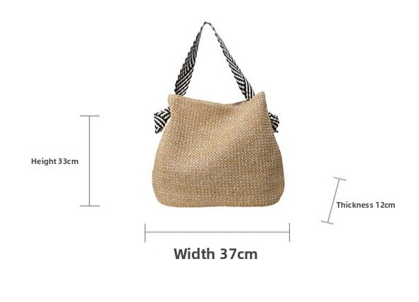 Large Woven Straw Tote – Women’s Beach Shoulder Bag, Vacation Handbag & Crossbody Purse - Fabs things